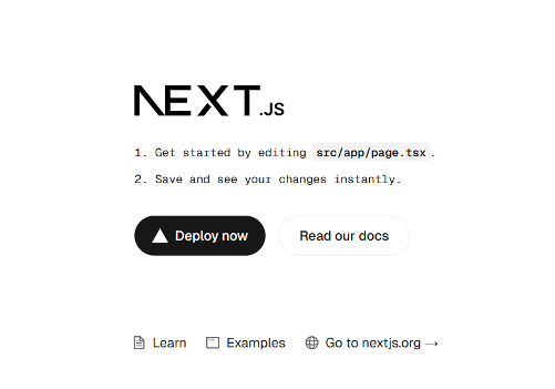 Default React Application Home Page on Ubuntu 24